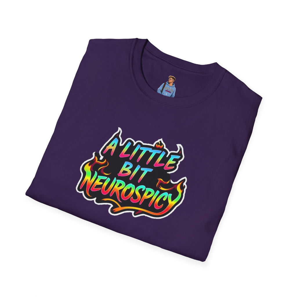 A Little Bit Neurospicy Unisex Softstyle T-Shirt - Fun & Quirky Graphic Tee for Neurodivergent Awareness