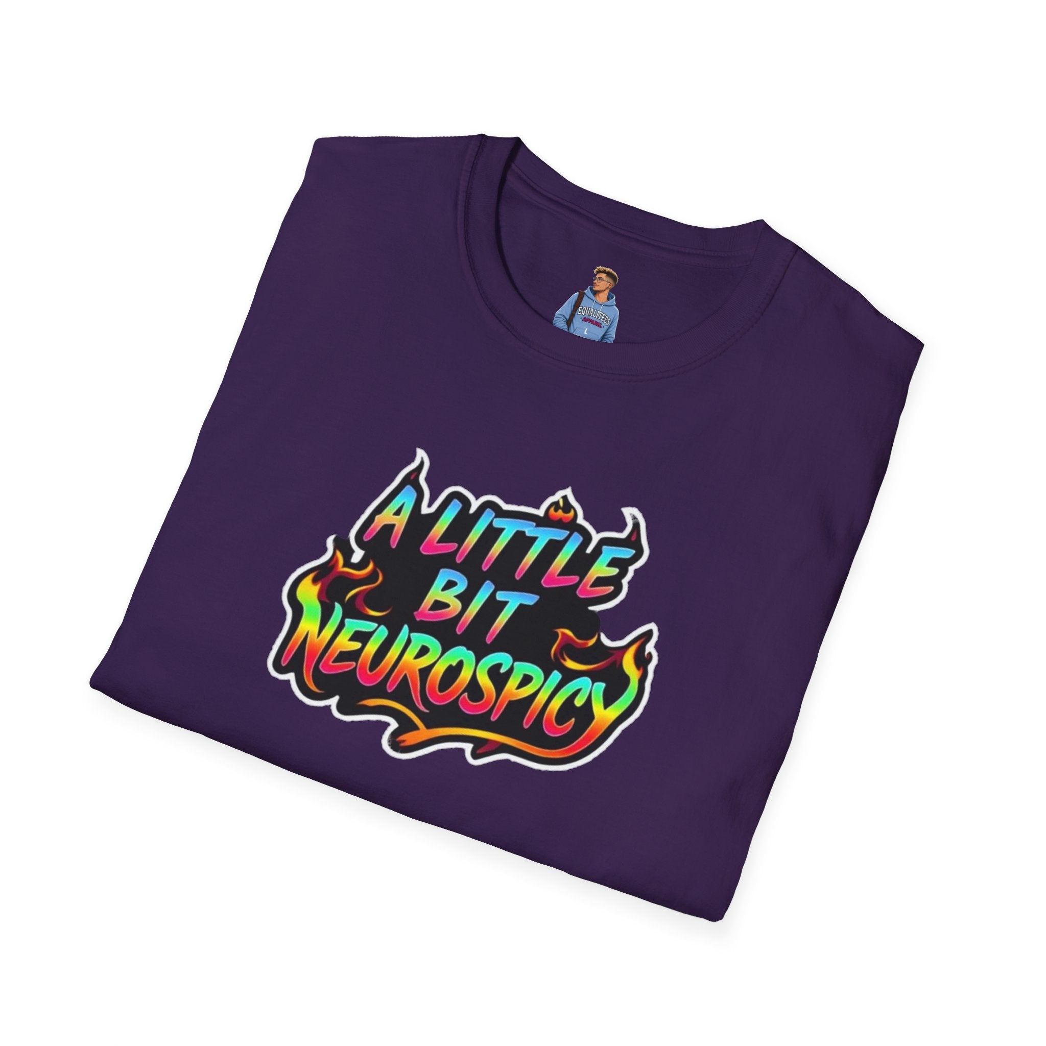 A Little Bit Neurospicy Unisex Softstyle T-Shirt - Fun & Quirky Graphic Tee for Neurodivergent Awareness