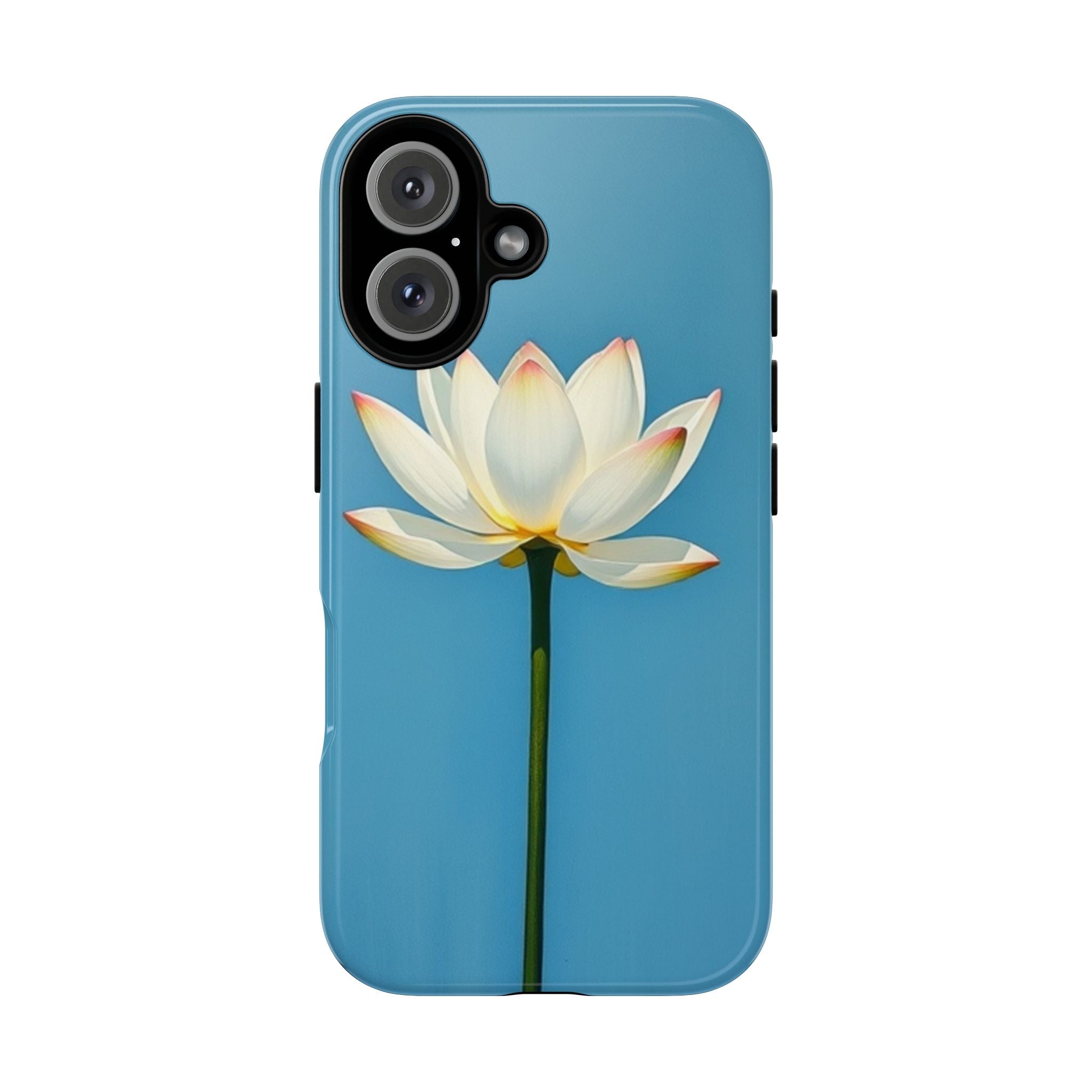 Open White Peace Lily Design Tough Case For Android & iPhone