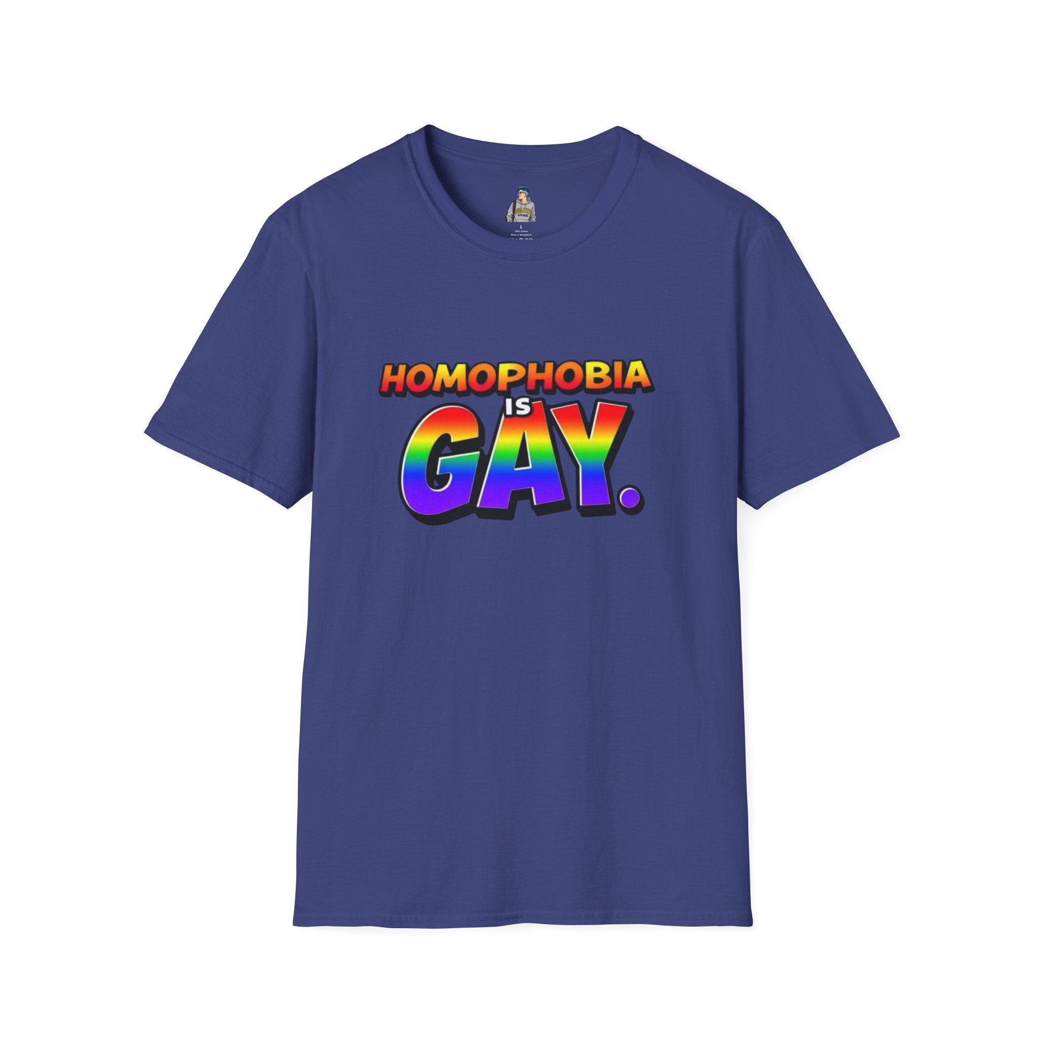 Pride T-Shirt, Homophobia Is Gay Unisex Softstyle Shirt