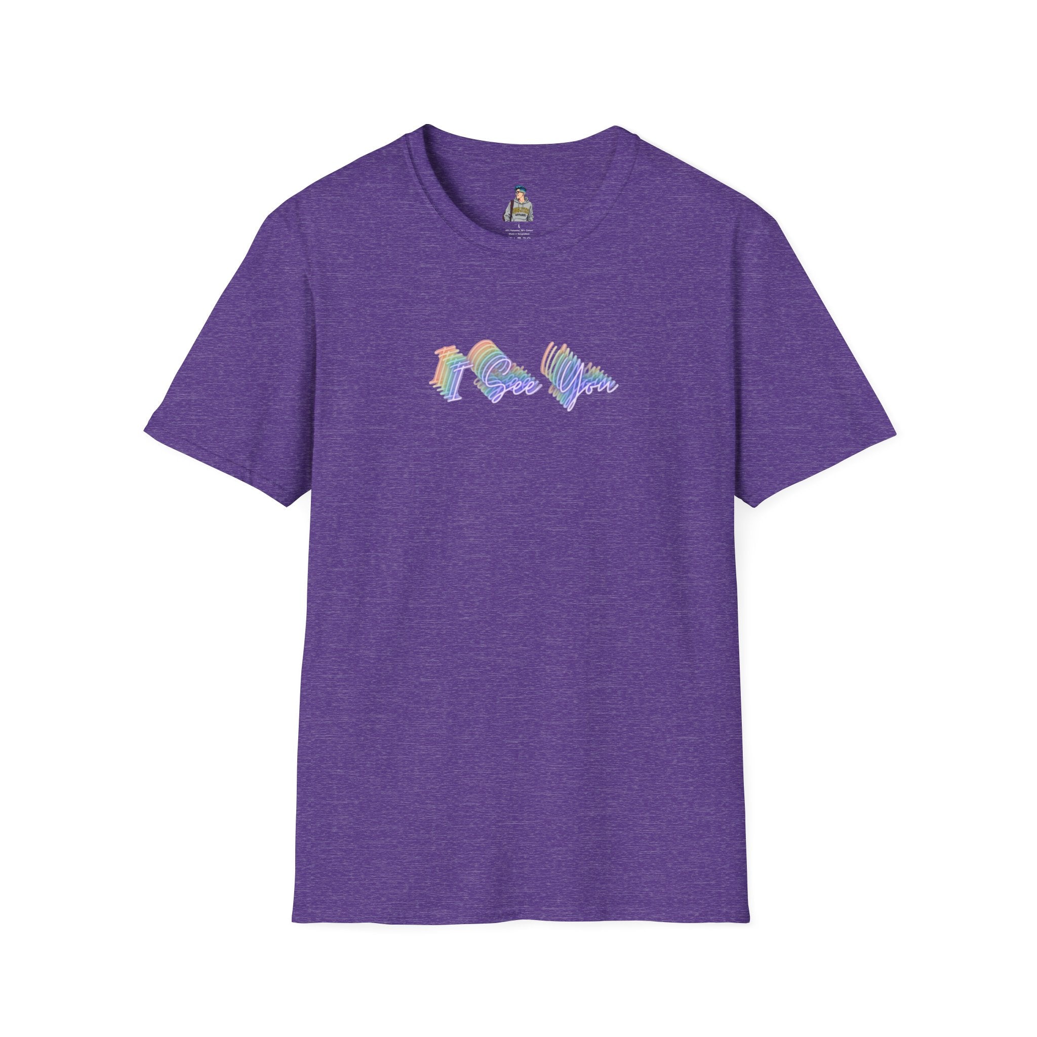 I See You Unisex Softstyle T-Shirt - Colorful Wave Design for LGBTQ+ Visibility