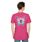 Trans Caterpillar to Butterfly Transformation T-Shirt, Unisex Graphic T-Shirt