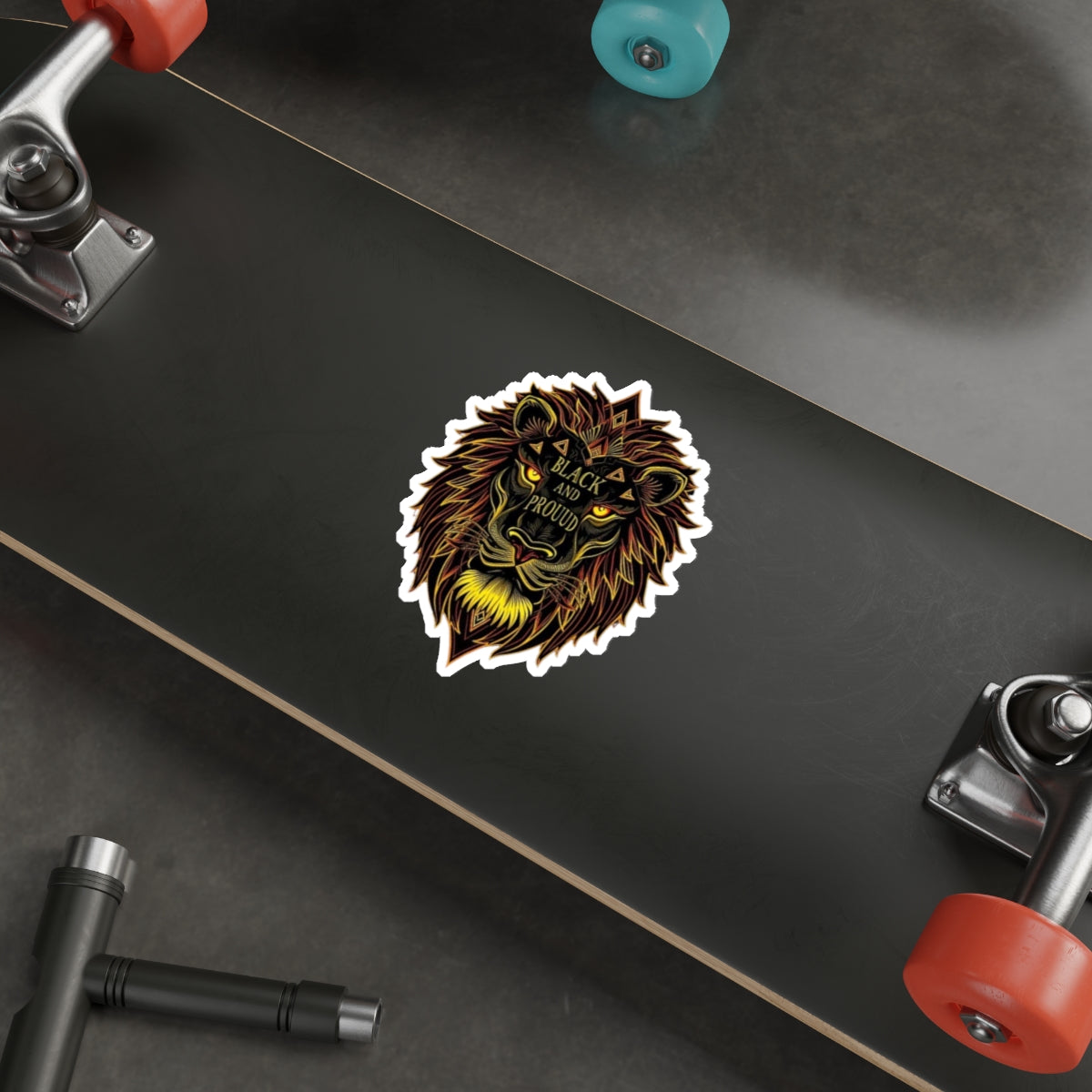 Die-Cut Stickers -  Lion Head - Black And Proud
