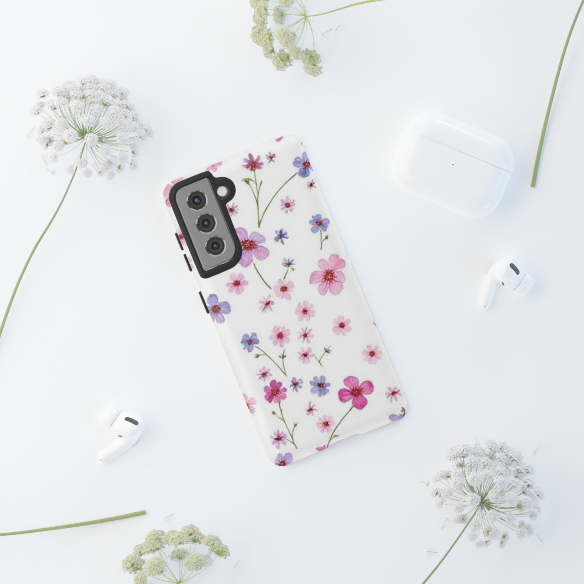 Pink Wildflower Tough Case for Android