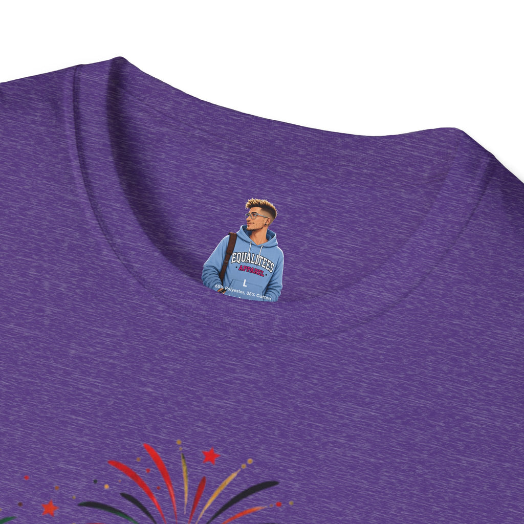 Juneteenth T-Shirt - "Happy Juneteenth" Fireworks Celebration Tee