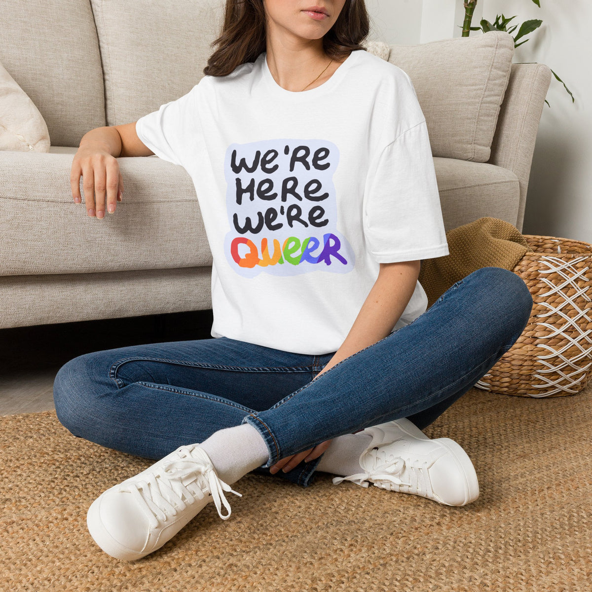 We’re Here We’re Queer Pride Tree Las Vegas T-Shirt