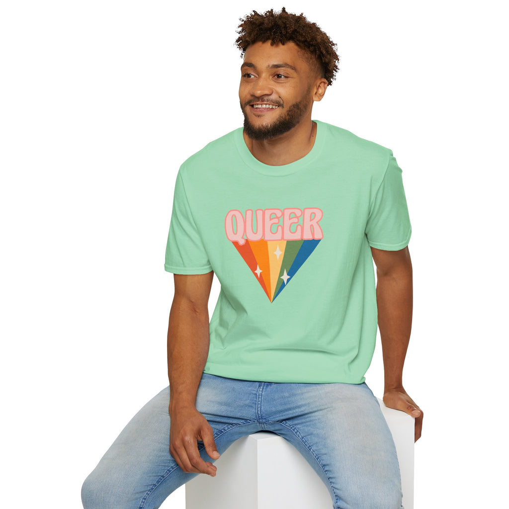 Queer Rainbow Sparkle Pride Tree Las Vegas T-Shirt