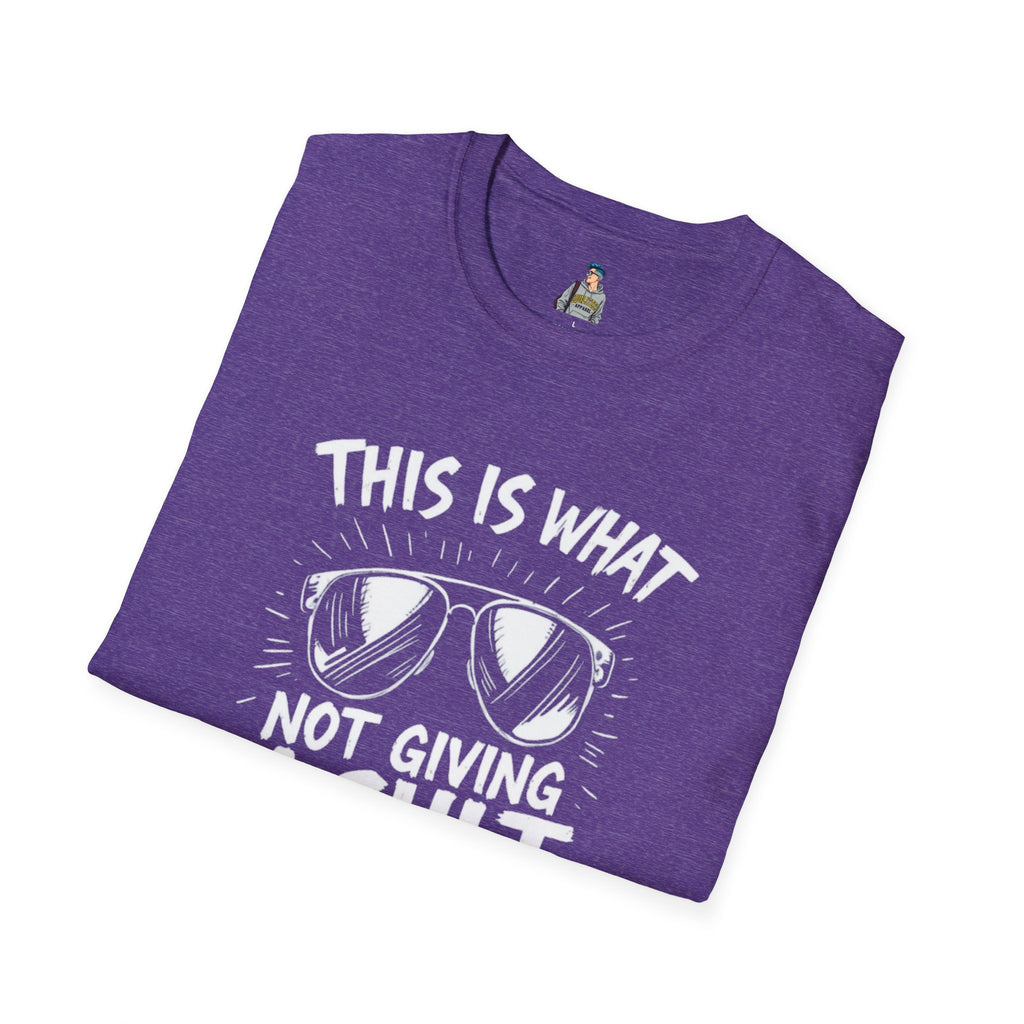Unisex Softstyle T-Shirt - 'This is what not giving a Sh*t about what you think looks like