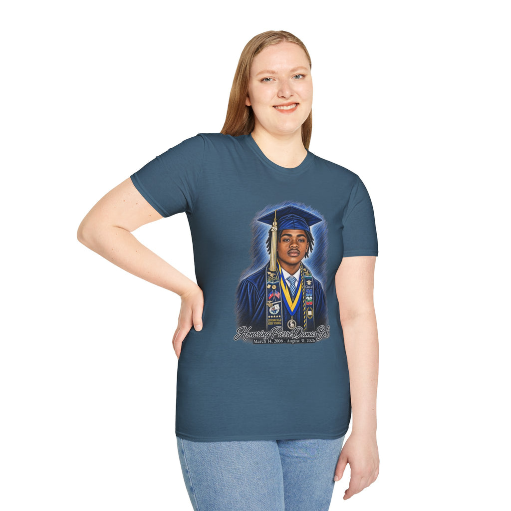 Portrait Front and Back - In Memory of Pierre Damas Bel T-Shirt