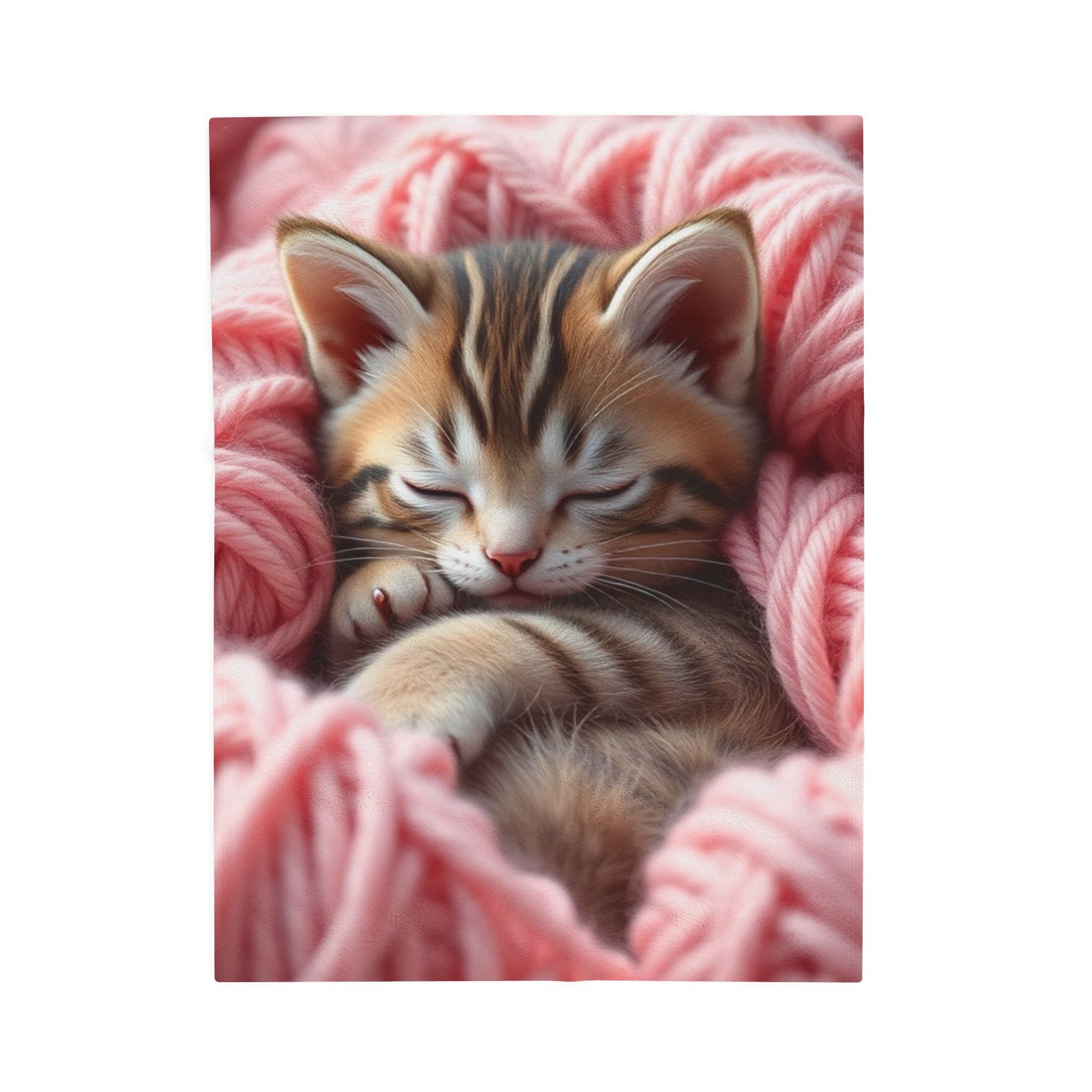 Cozy Kitty Velveteen Plush Blanket – Adorable Feline Design for Comfort and Warmth