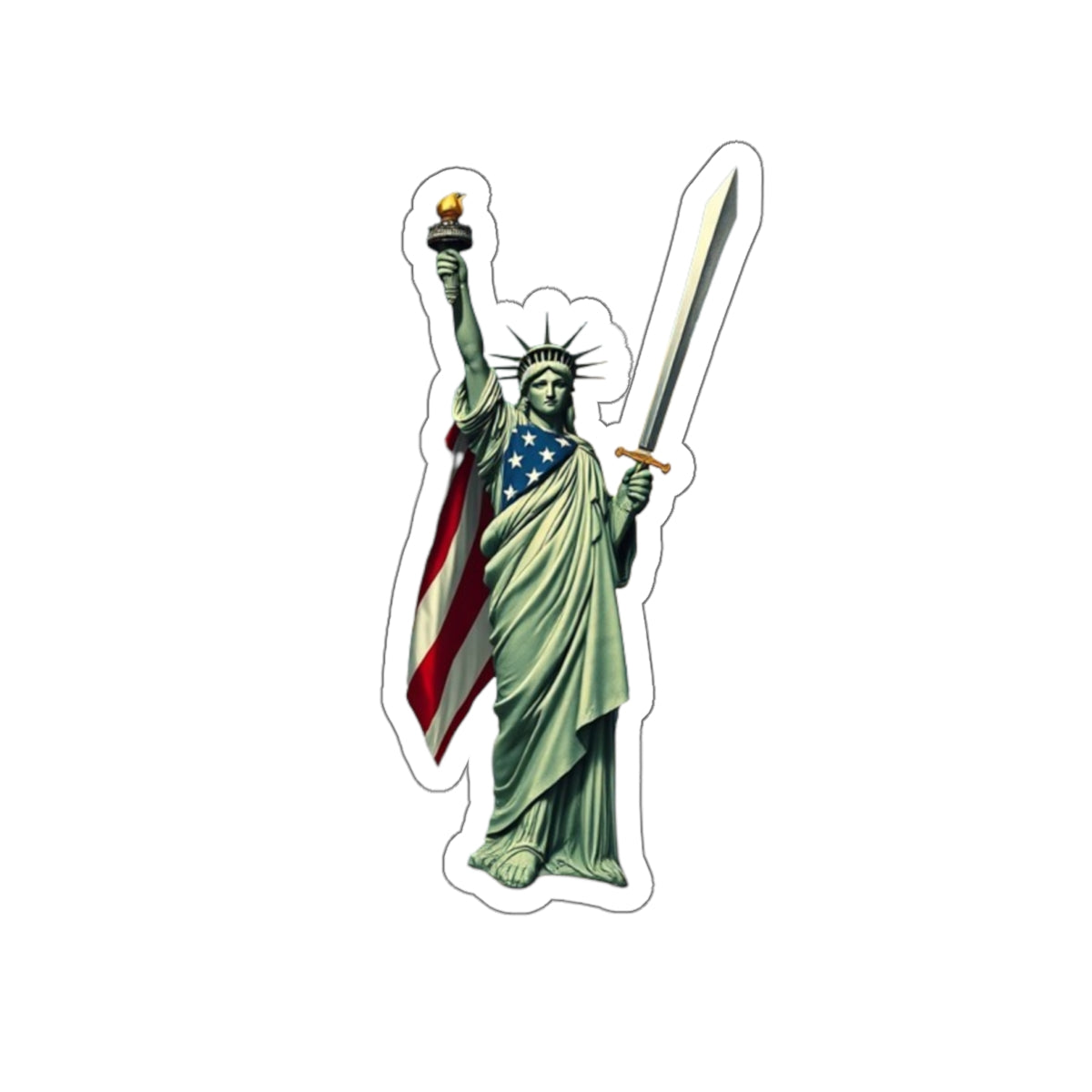 Die-Cut Stickers - Lady Liberty Defender