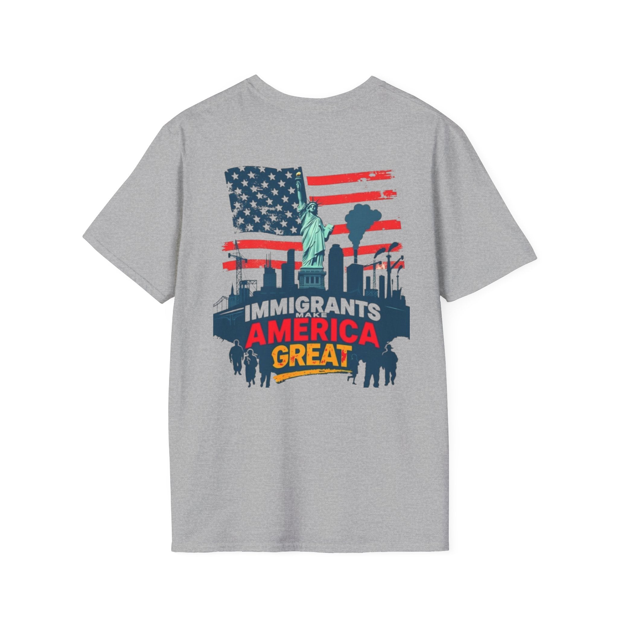 Immigrants Make America Great T-Shirt Estoy Contigo (I Am With You) Unisex Softstyle T-Shirt Classic Protest Tee
