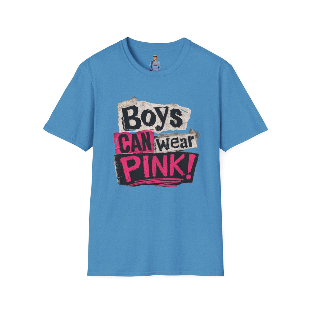 Boys Can Wear Pink T-Shirt — Bold Retro Feminist Graphic Tee