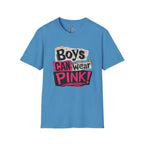 Boys Can Wear Pink T-Shirt — Bold Retro Feminist Graphic Tee