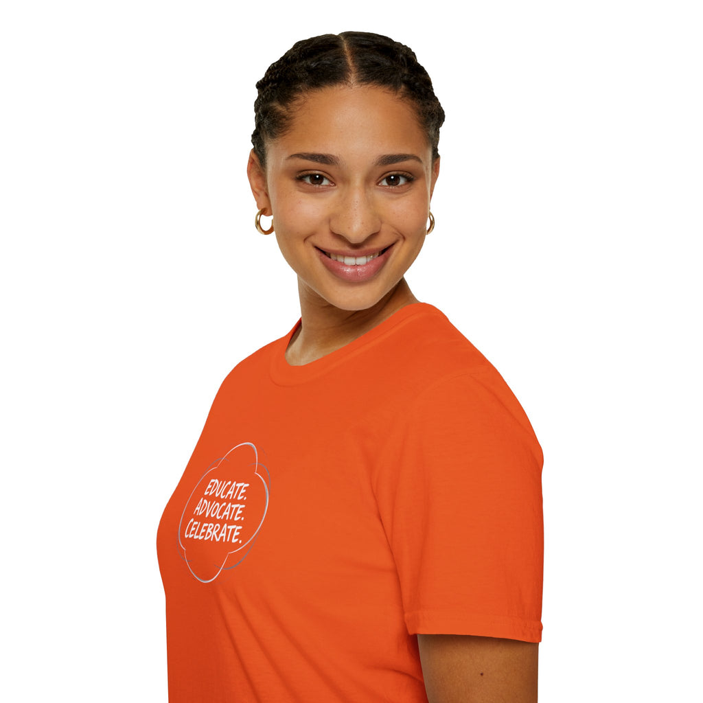 Subtle Pride Educate Advocate Celebrate Minimalist T-Shirt for Every Occasion - EqualiTees.Me