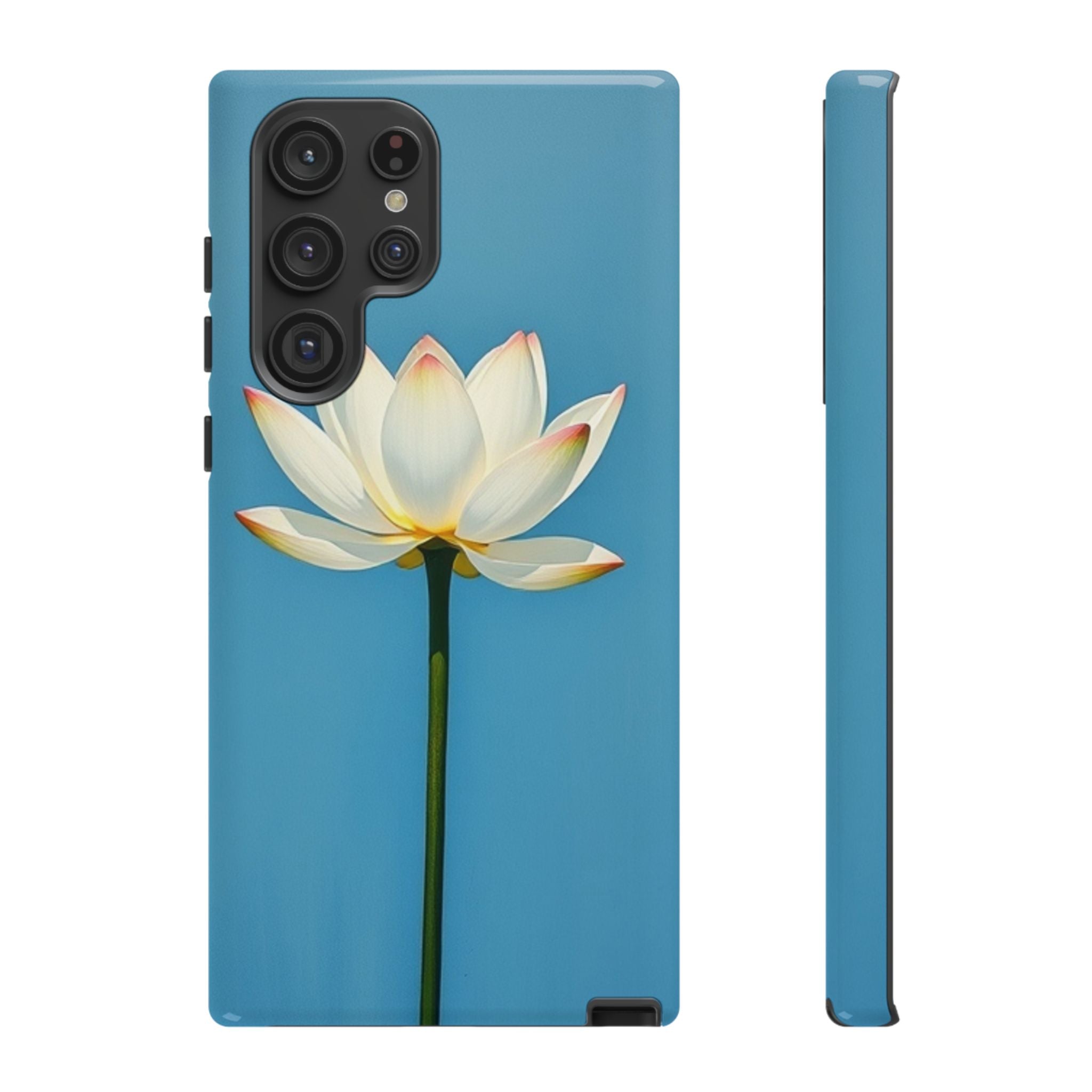 Open White Peace Lily Design Tough Case For Android & iPhone