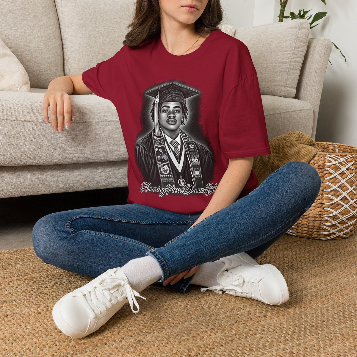 Portrait Front and Back - In Memory of Pierre Damas Bel T-Shirt