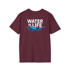 Water is Life Unisex T-Shirt | Eco-Friendly Tee for Environmentalists, Beach Lovers, Awareness Campaigns, Gifting