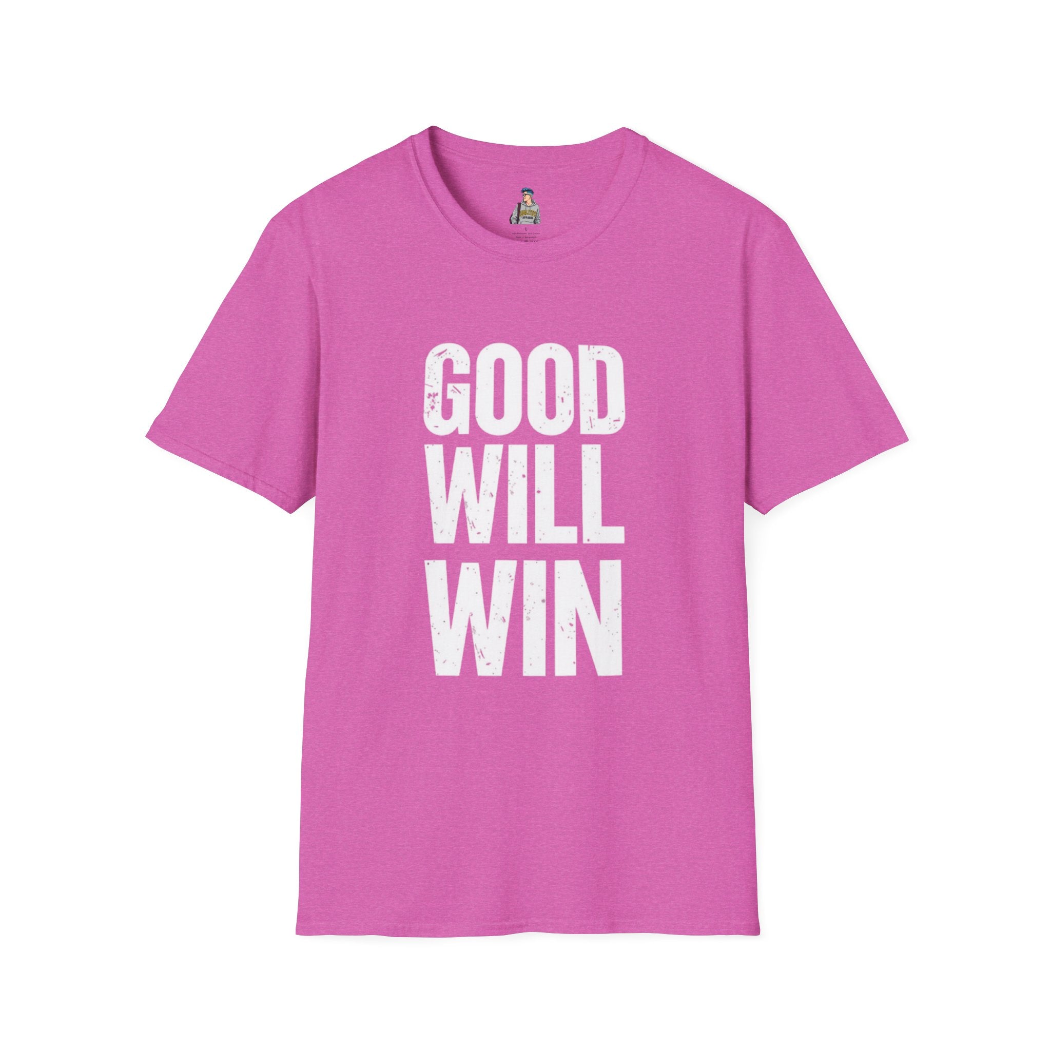 Good Will Win Unisex Softstyle T-Shirt - Inspirational Apparel for Positivity and Support