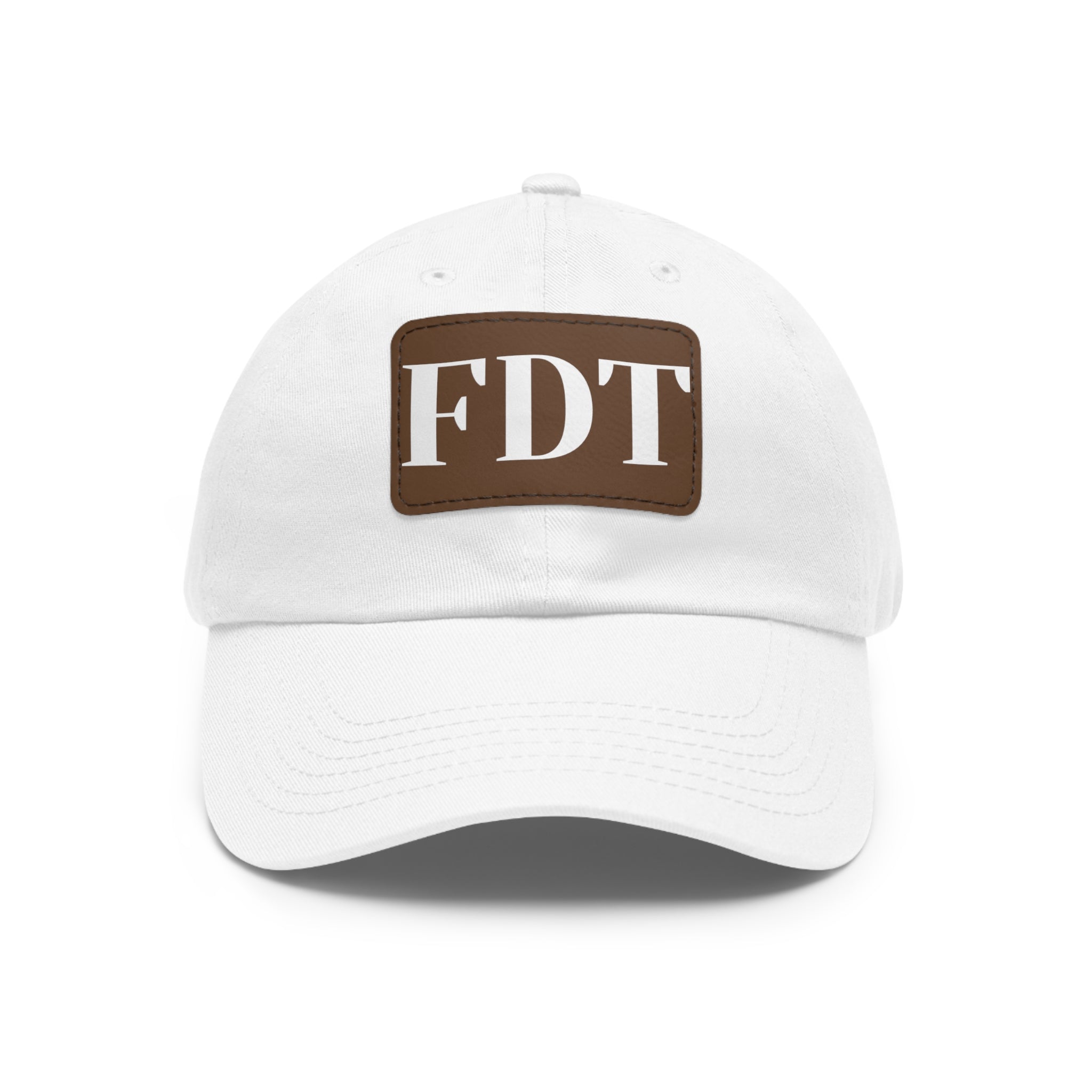 Stylish Dad Hat with FDT Leather Patch - Casual Sun Protection for Dads