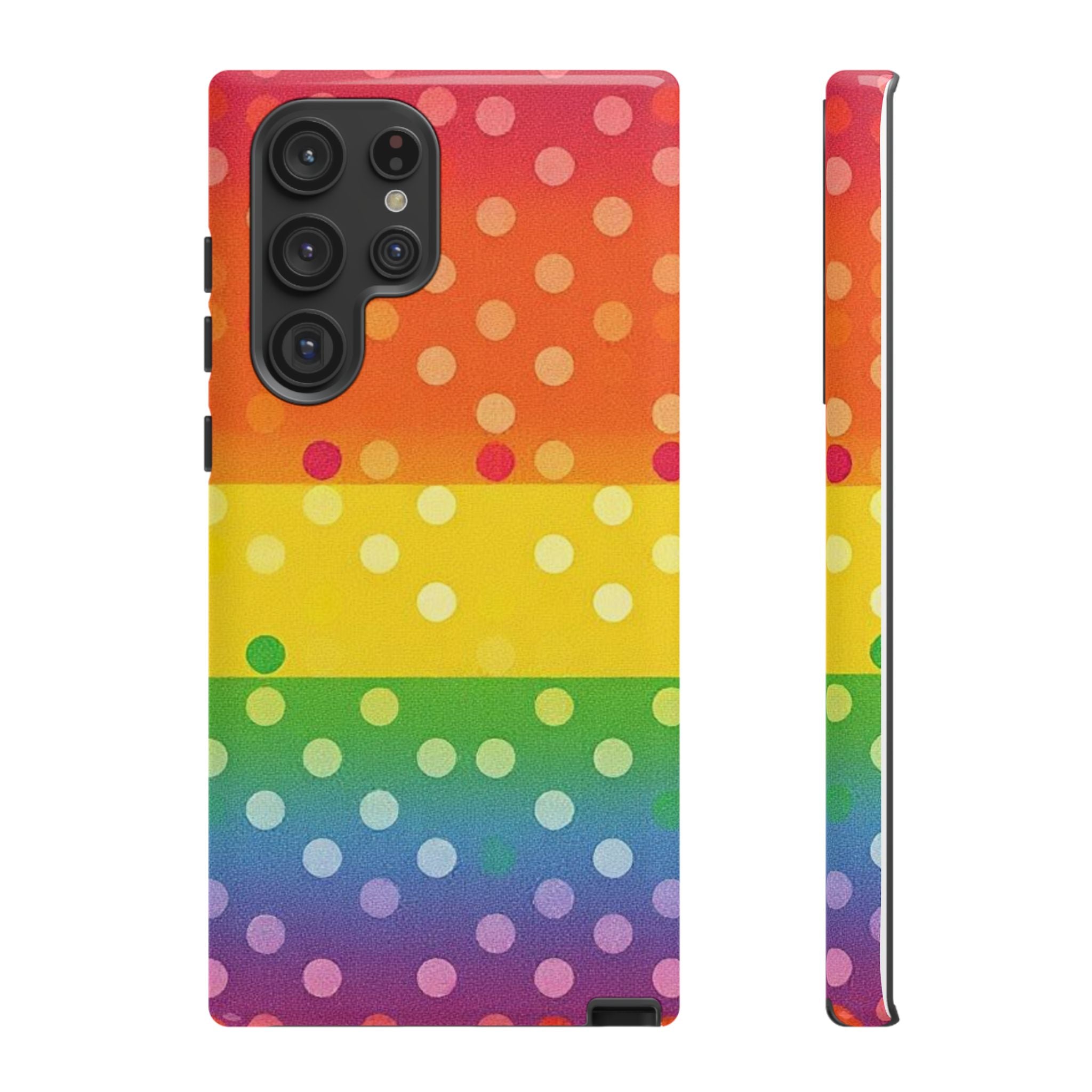 Rainbow Polka-Dot Tough Case for Android