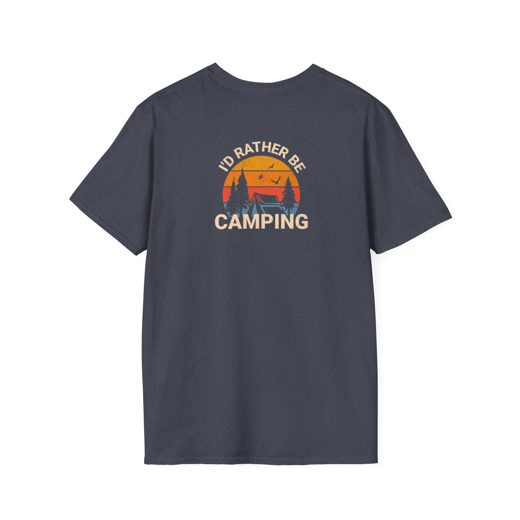 Unisex Softstyle T-Shirt - 'I'd Rather Be Camping' Adventure Tee