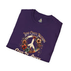 Unisex Softstyle T-Shirt - Love Costs Nothing, Give It Away Floral Peace Design