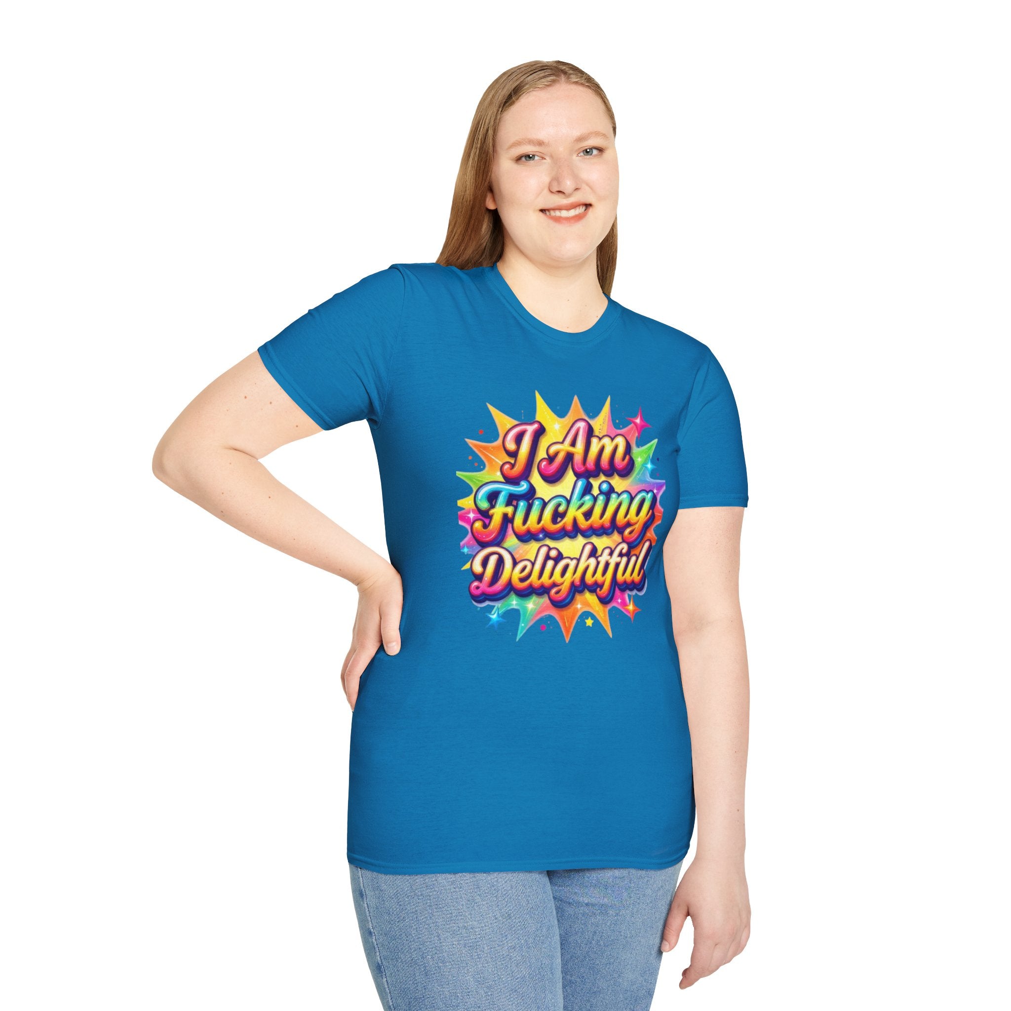 I Am Fucking Delightful T-Shirt - Bold Rainbow Self-Love Graphic Tee