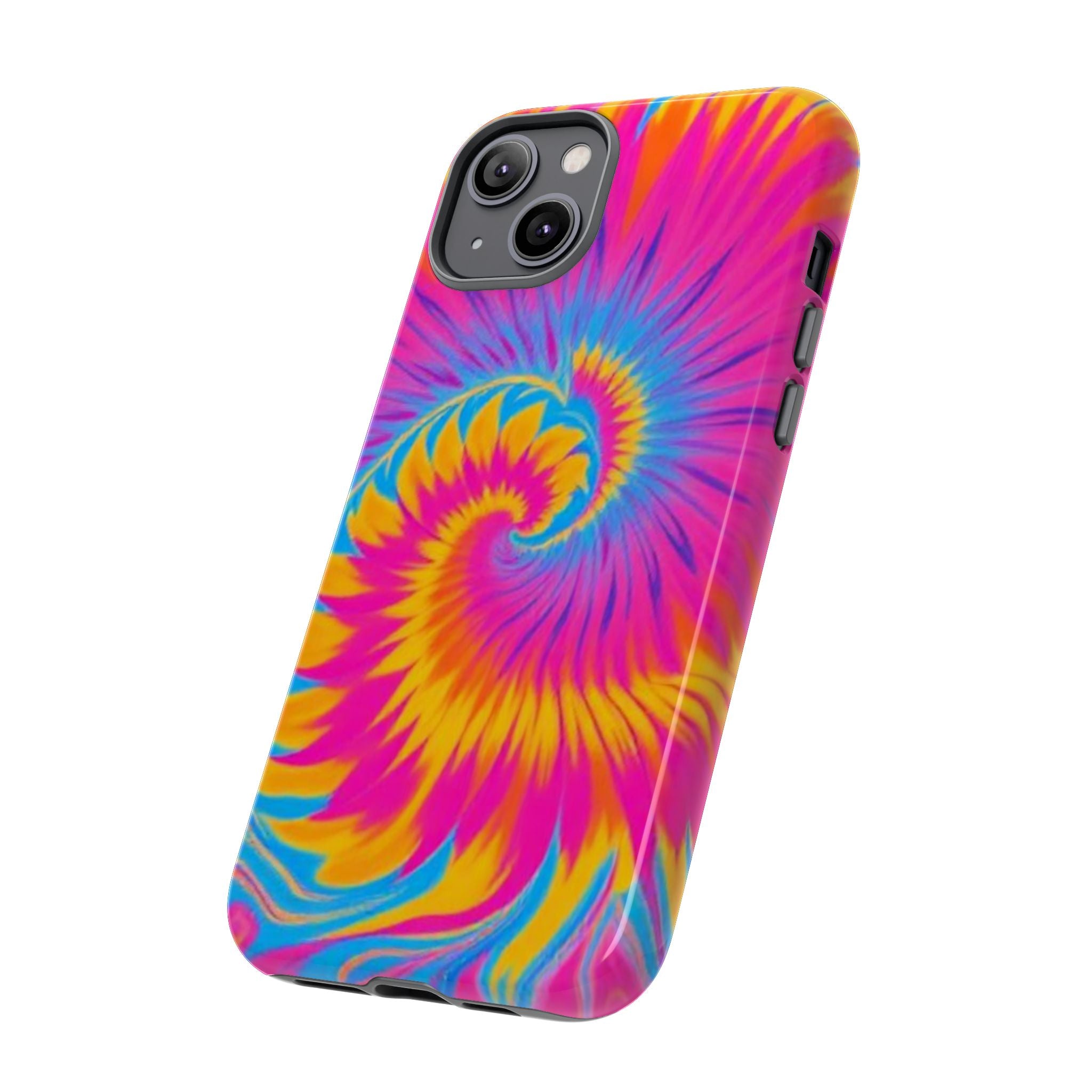 Vibrant Tie-Dye Swirl Protective Tough Case for iPhone