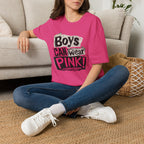 Boys Can Wear Pink T-Shirt — Bold Retro Feminist Graphic Tee