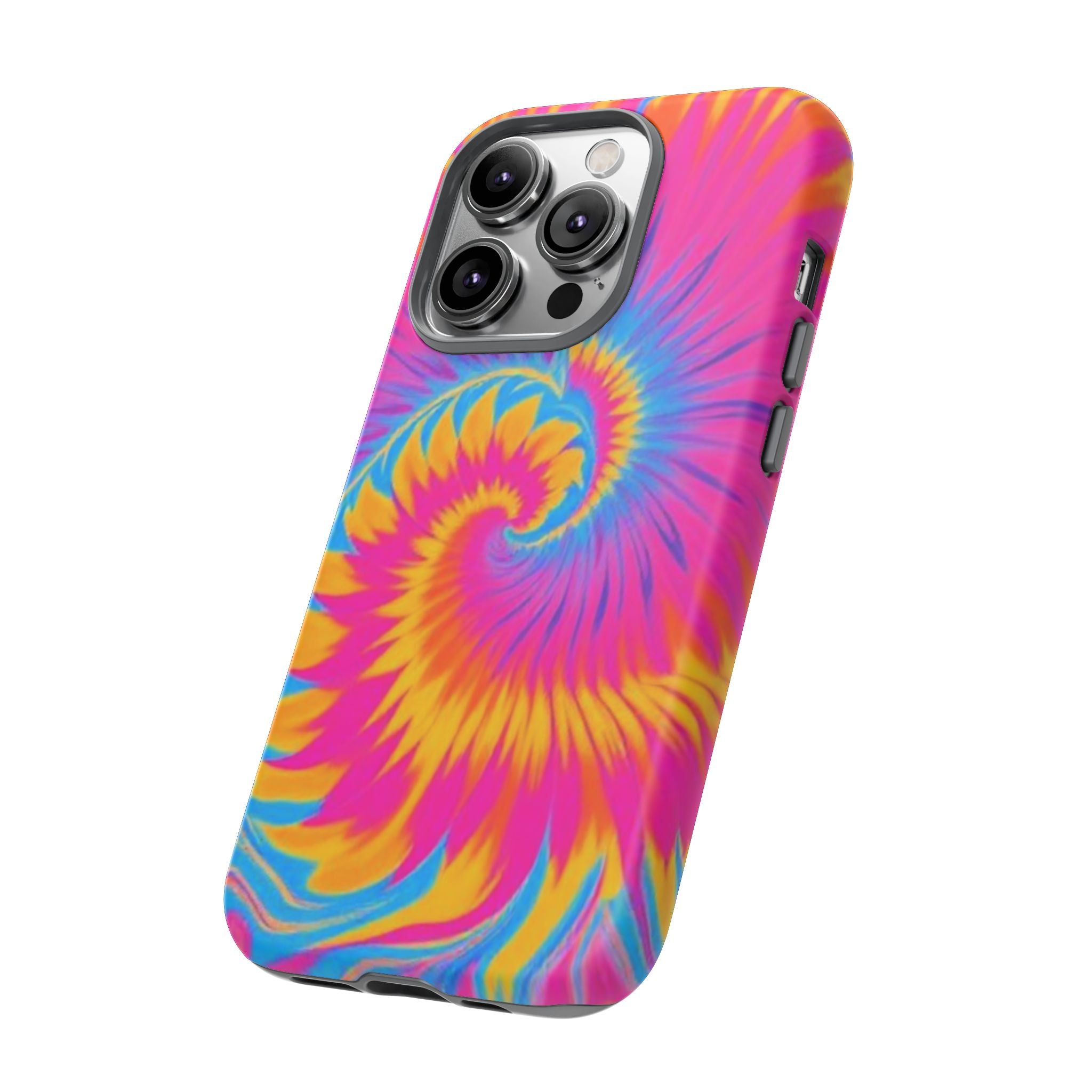 Vibrant Tie-Dye Swirl Protective Tough Case for iPhone