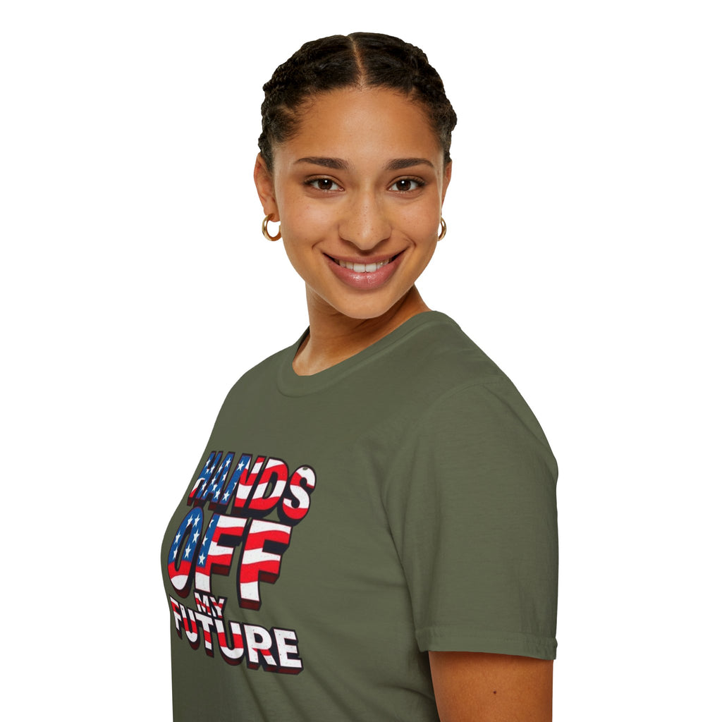 Hands Off My Future Political Statement Tee