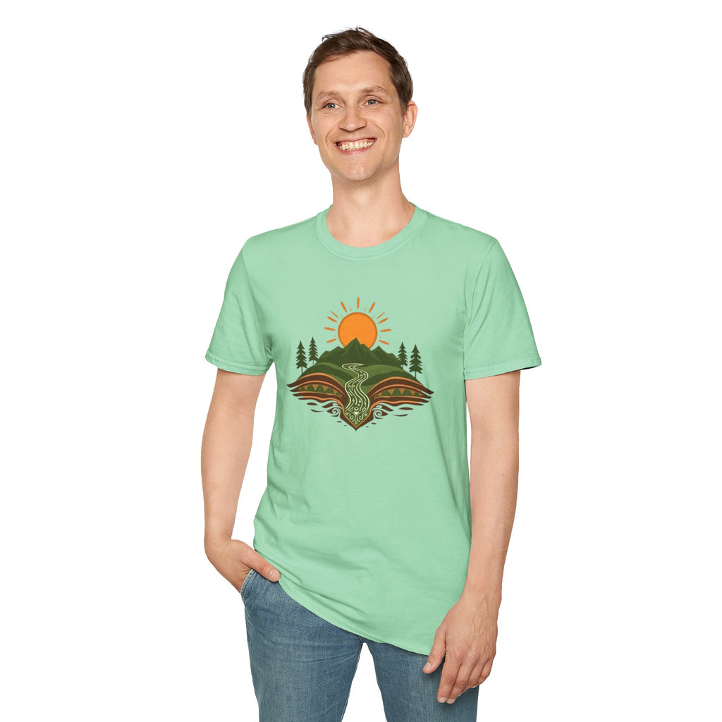 Mountain Scene Unisex Softstyle T-shirt