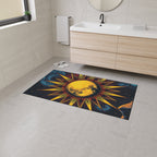 Cosmic Moon Heavy Duty Floor Mat - Vibrant Space Design for Home Decor