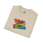 Inspirational Unisex Softstyle T-Shirt - 'Make Good Trouble' Rainbow Statement Tee