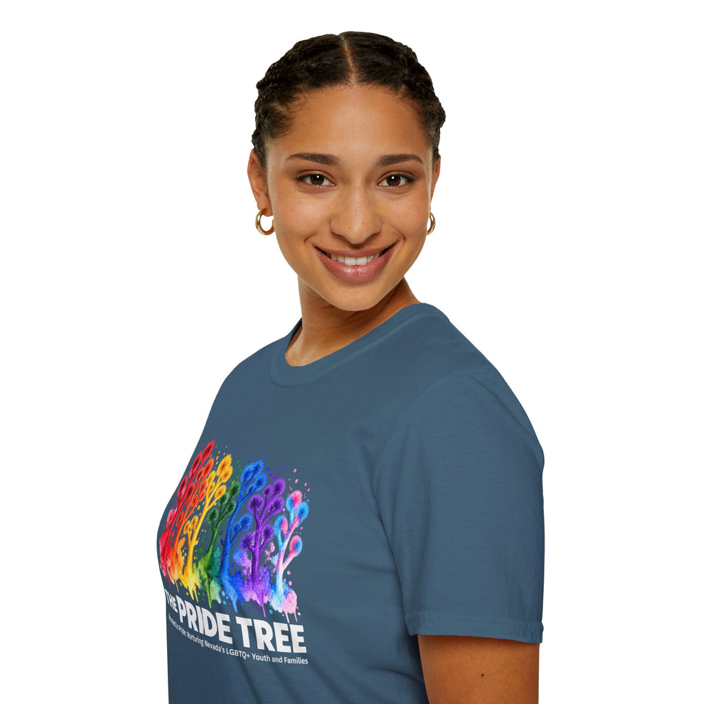 Pride Tree Las Vegas White Text T-shirt