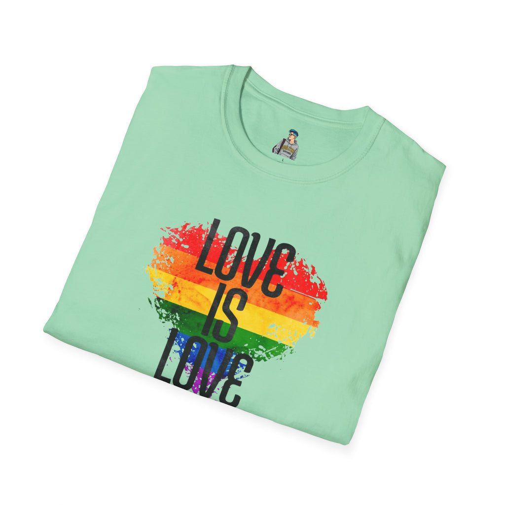 Pride Love Is Love Unisex Softstyle T-Shirt - EqualiTees.Me