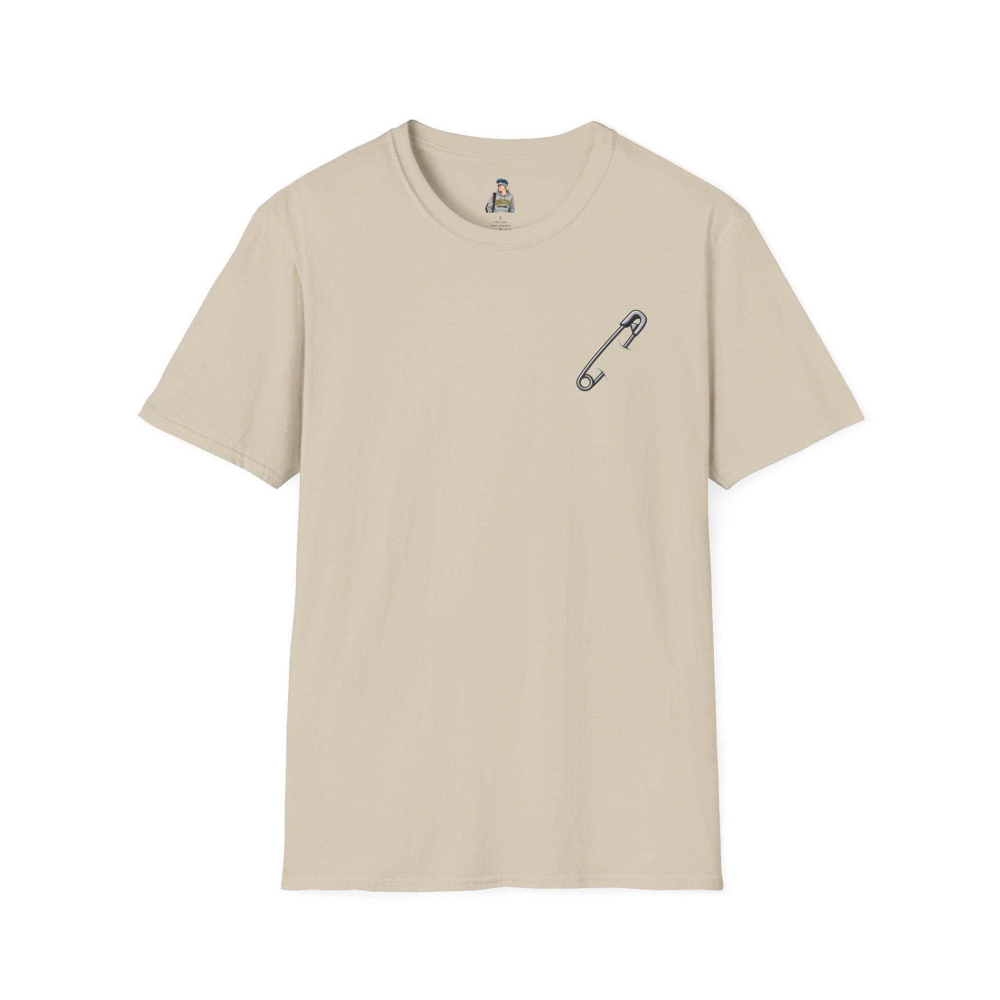Live and Let Live Safety Pin Unisex Softstyle T-Shirt - Casual LGBTQ+ Pride Tee
