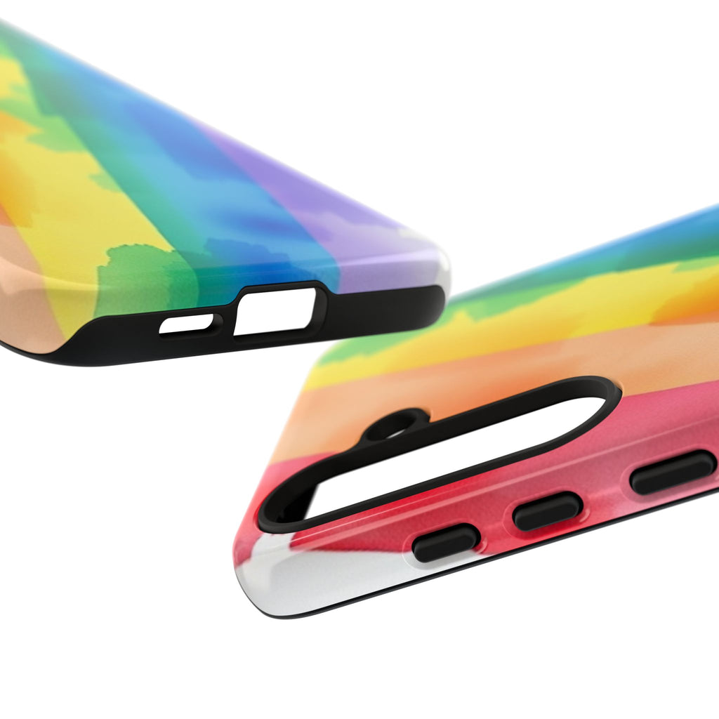Rainbow Watercolor Art Tough Cases For Android & iPhone