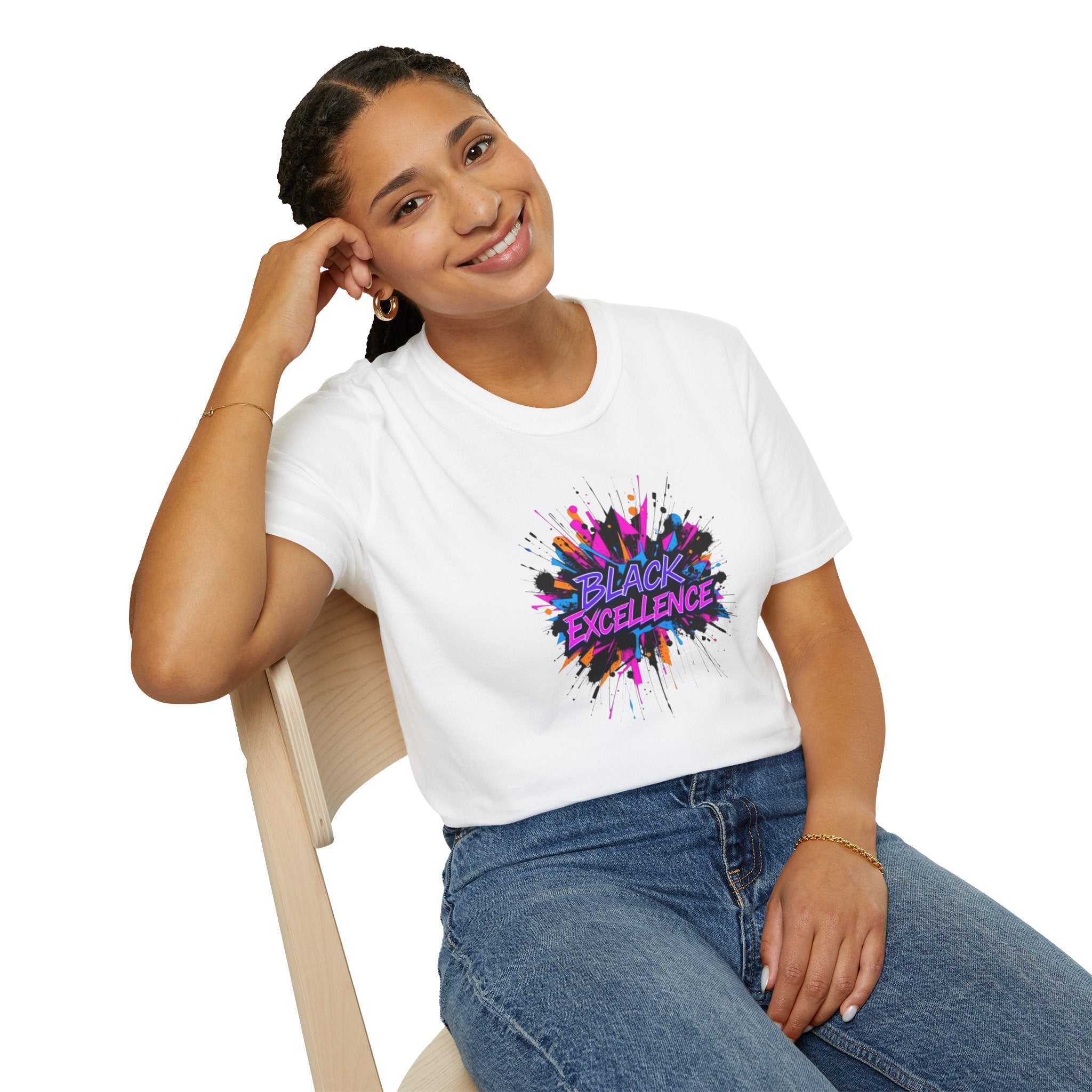 Unisex Softstyle T-Shirt - Black Excellence Graphic Tee