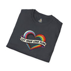 Let Your Love Flow Rainbow Heart T-Shirt