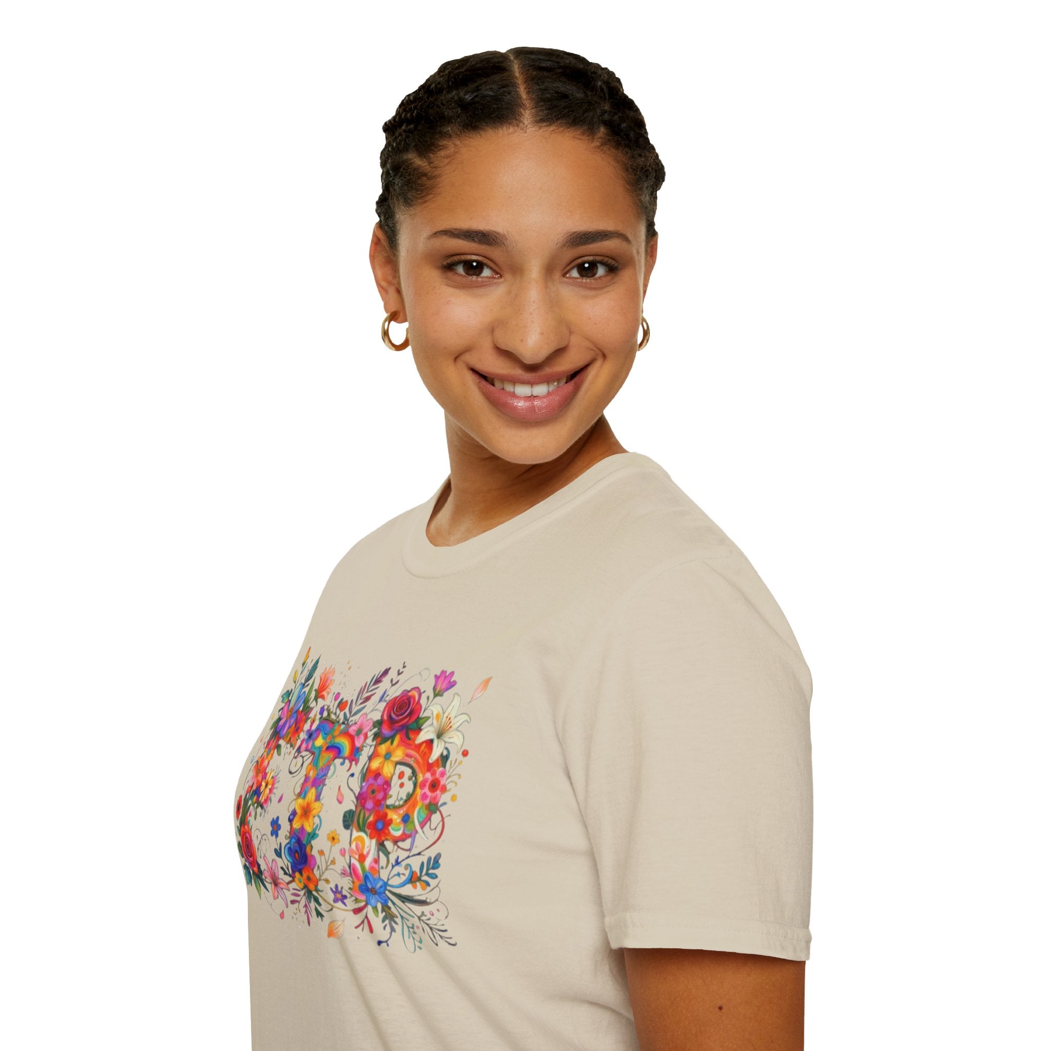 Floral 'FTP' Graphic T-Shirt