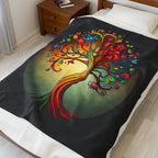Diversity Tree Velveteen Plush Blanket – For Comfort and Warmth