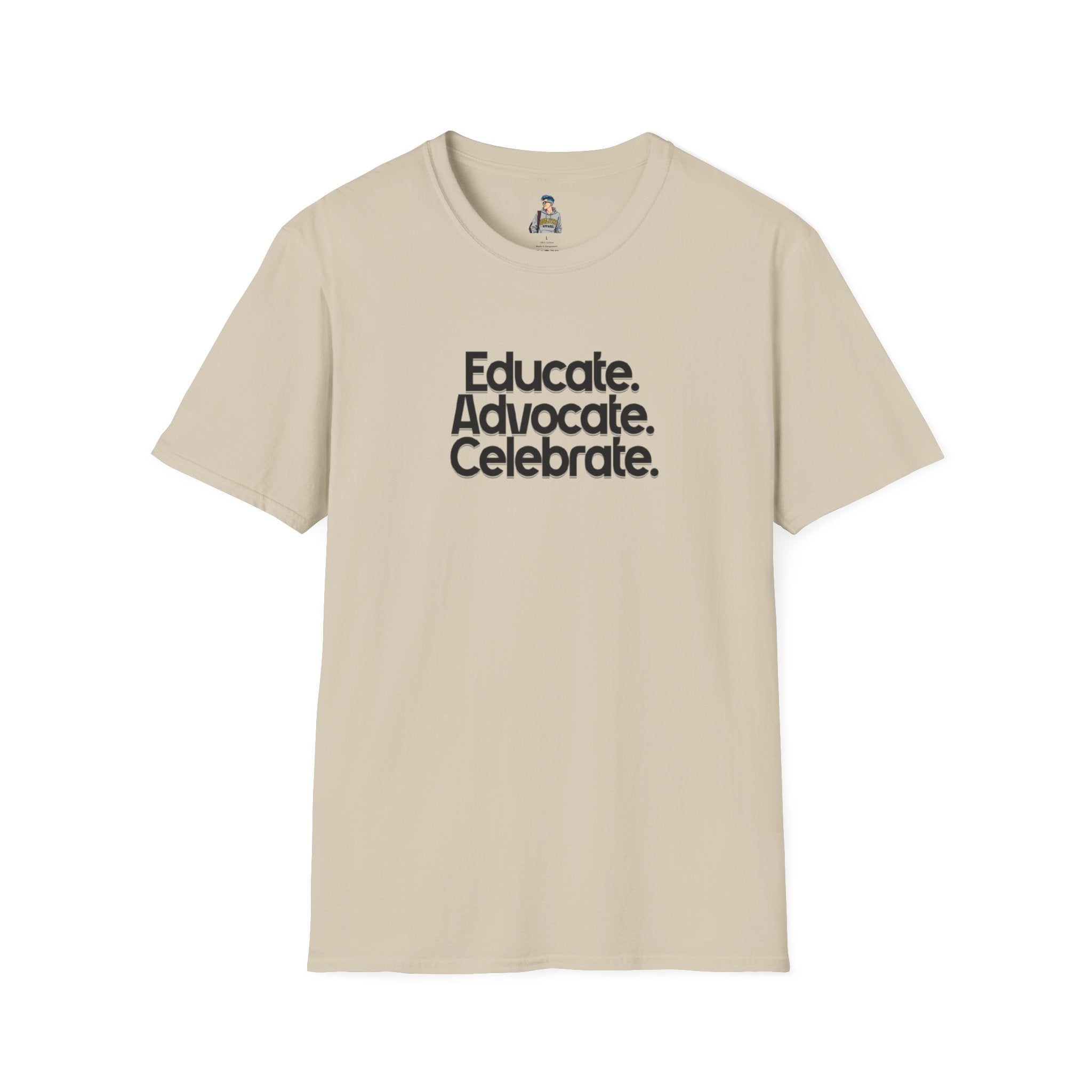 Teacher Advocate T-Shirt - Subtle Pride Educate Advocate Celebrate Design - EqualiTees.Me