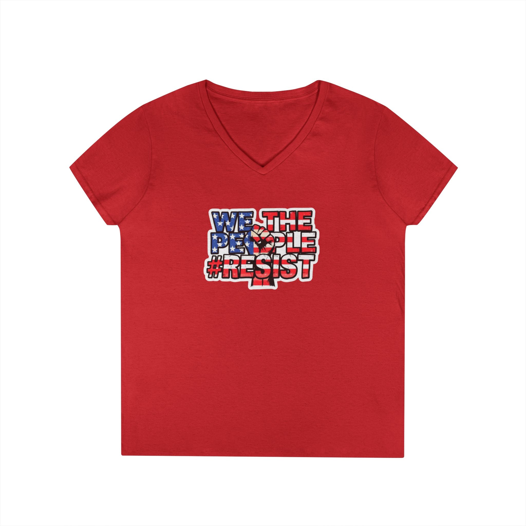 We The People Resist Ladies' V-Neck Protest T-Shirt