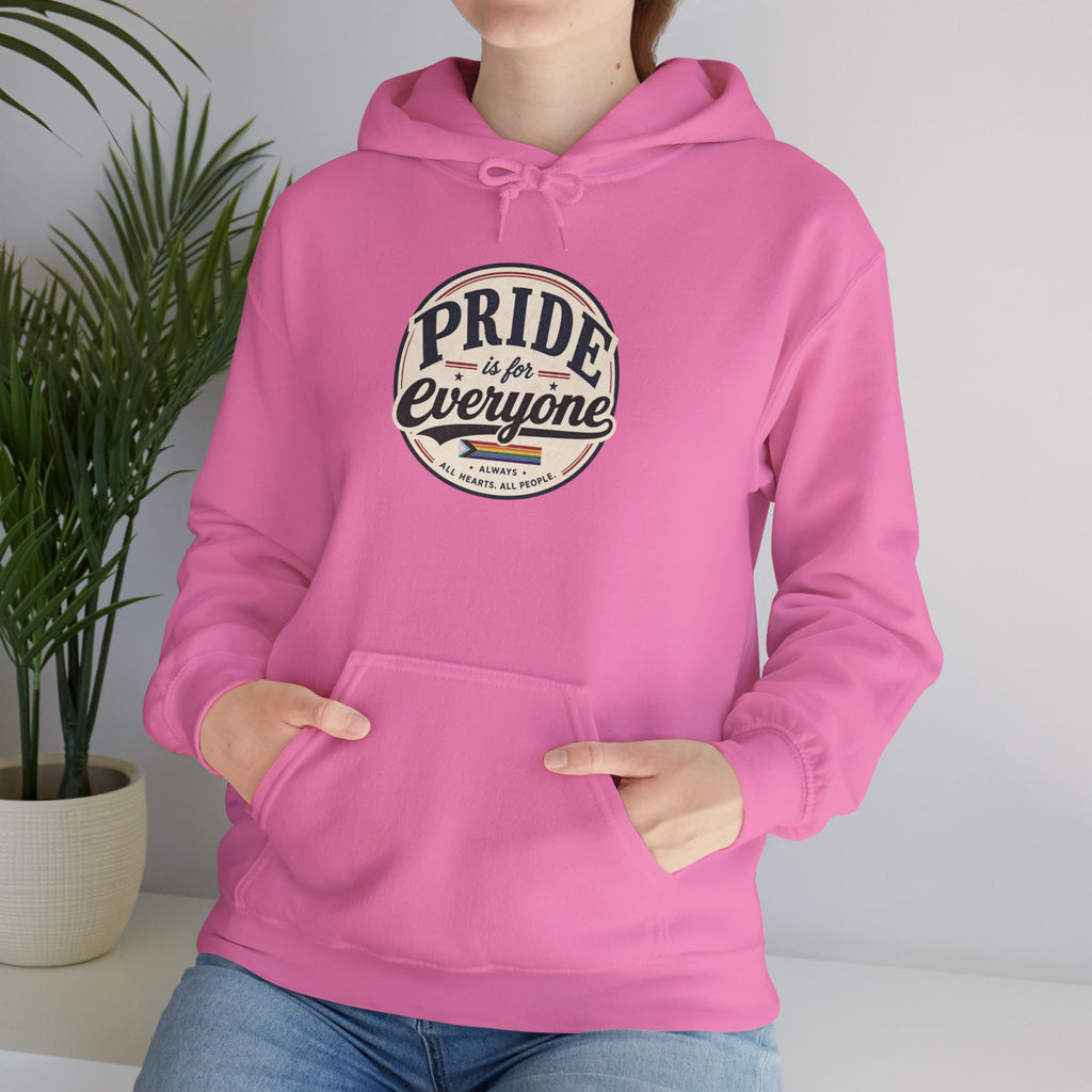 Pride Is For Everyone Pullover Hoodie — Vintage Graphic Inclusivity Sweatshirt
