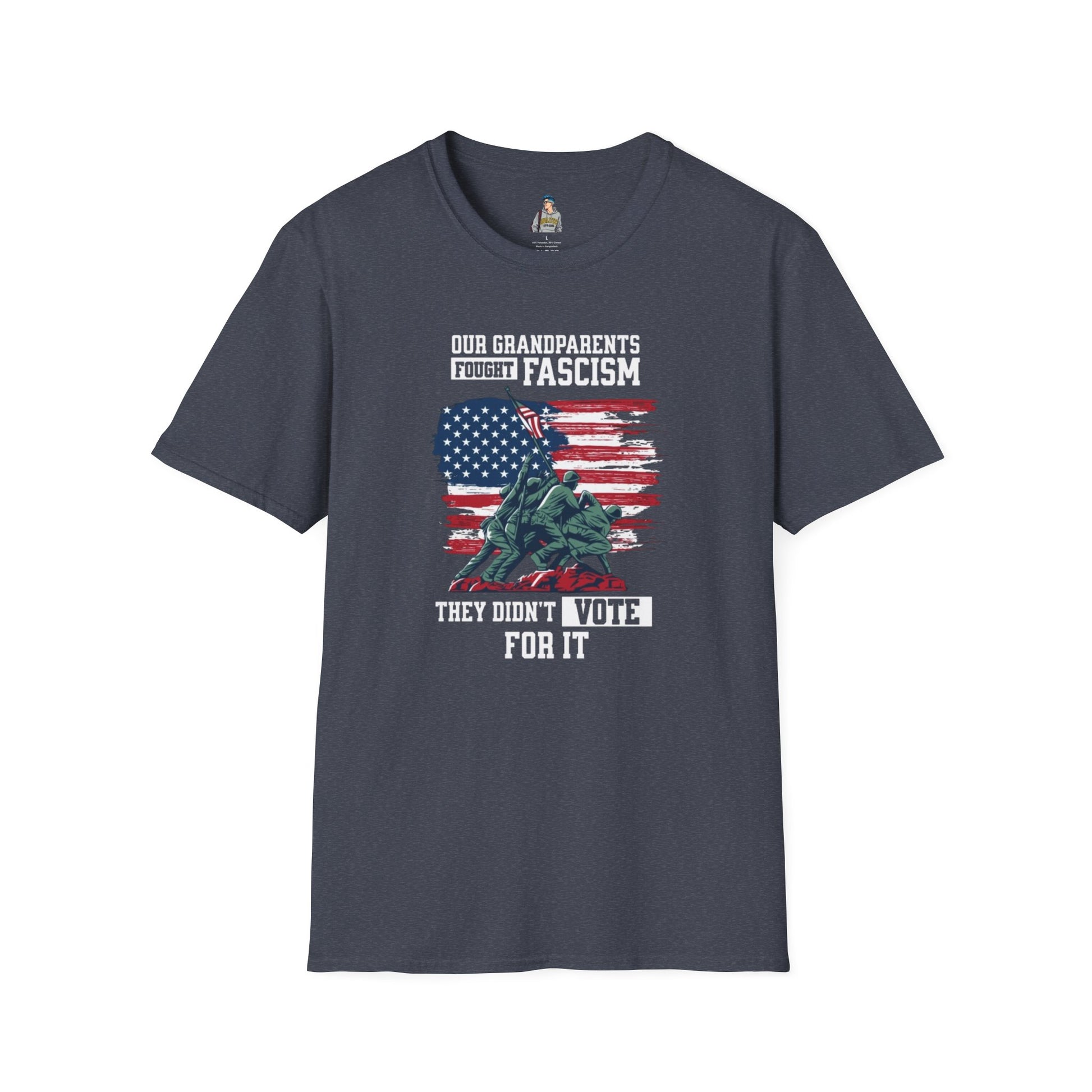Patriotic Anti-Fascism T-Shirt - Voting for a Traitor Makes You One - Unisex Softstyle T-shirt