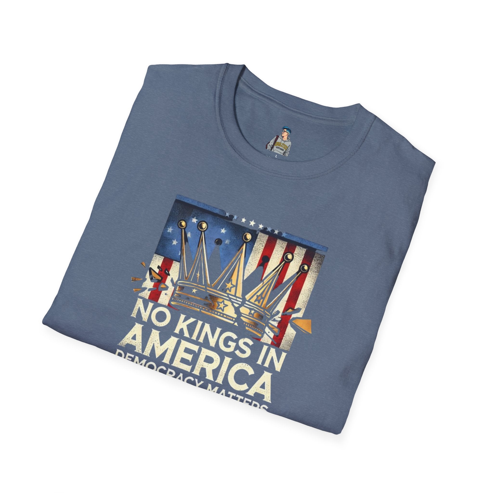 No Kings in America-Democracy Matters  Unisex Softstyle T-Shirt