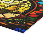 Stained Glass Wine and Cheese Cutting Board - Perfect For Entertaining