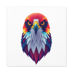 Vibrant Falcon Wall Art - Matte Stretched Canvas, Colorful Bird Decor